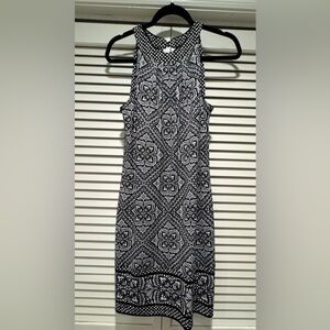 WHBM—S, Black/White, Reversible, Sleeveless Halter Dress—2 Dresses in 1–Like New